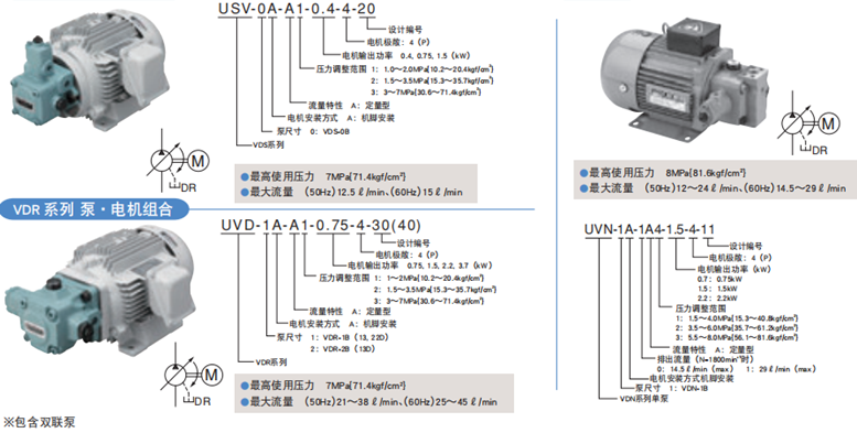 VDS，VDR系列泵·电机组合