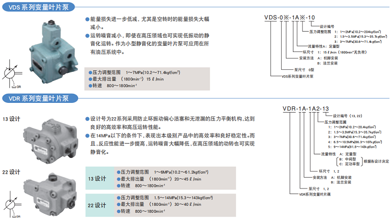 不二越变量叶片泵